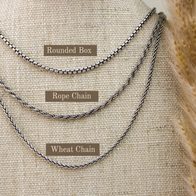 Oxidized Sterling Silver Chain