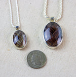 Horsehair Oval Necklace- Small Glass