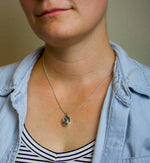 Horsehair Oval Necklace- Small Glass